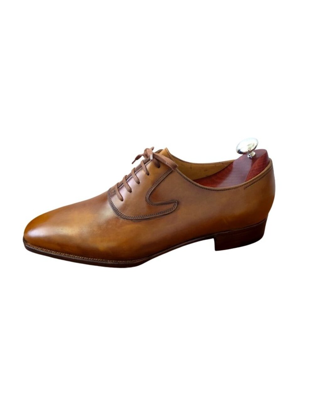 John Lobb Prestige St Crepin Richelieu Men's Brown Leather Oxfords Shoes 7.5E UK